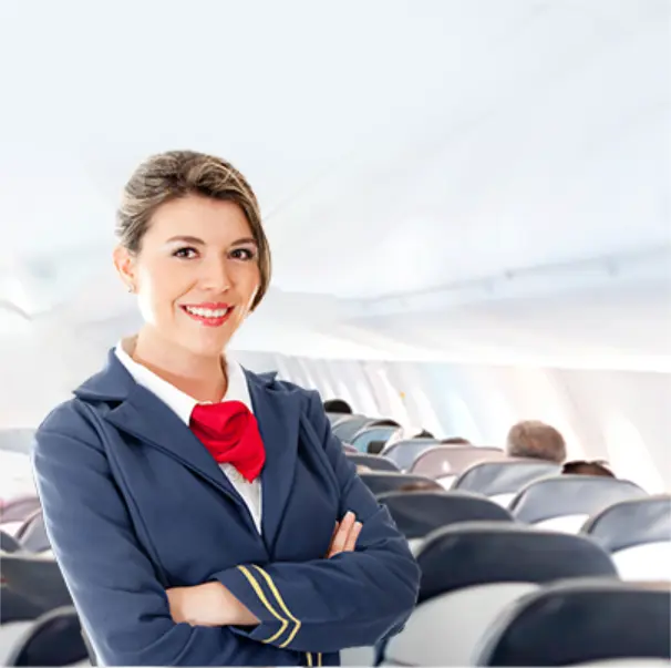 Customer representatives assisting travelers